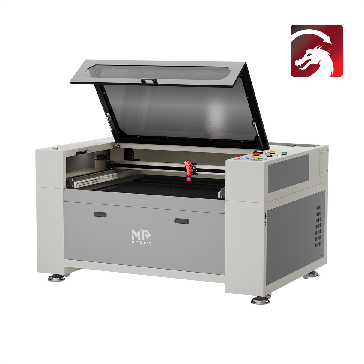 Monport 100W CO2 Eingebaut Wasserkühlsystem Laser Graviermaschine & Cutter mit (1000 x 600mm) Gravurfläche