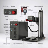 Monport GPro 60W MOPA Vision Faserlaser Maschine – Mit Vision-System für automatische Positionierung, präzise Metallgravur & Laserbeschriftung
