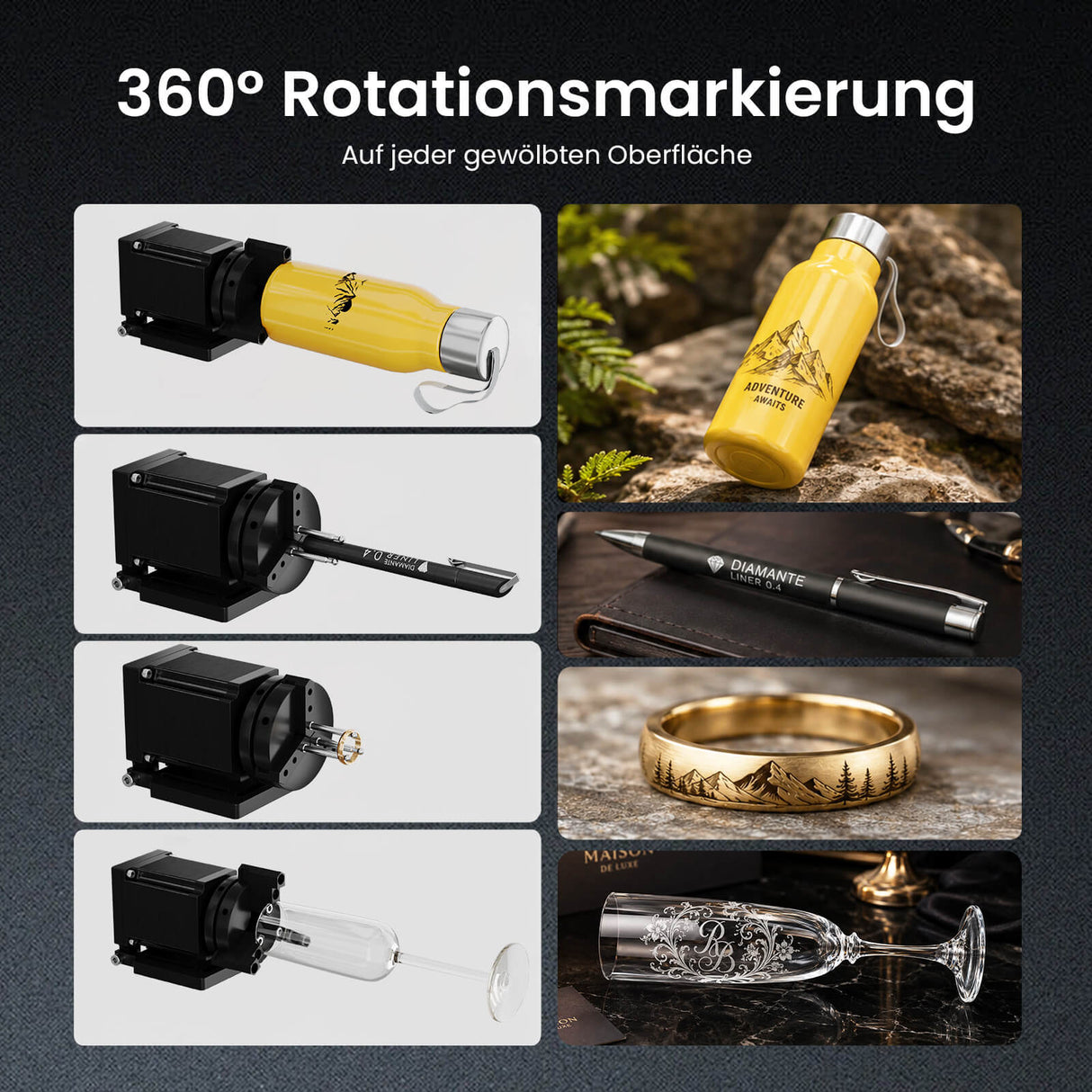 Monport GM 6W PRO UV Laser Graviermaschine(Innengravur) – Professionelle UV Laserbeschriftung mit 355nm Kaltlaser-Technologie