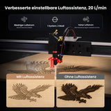 Monport Reno65 Pro Vision 65W Desktop CO₂ Lasergravierer & Laserschneider (24" x 16") mit 8MP HD-Kamera, magnetischem Autofokus und integriertem Wasserkühlsystem