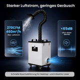 Monport 400W Laserrauchabsauganlage mit 8-stufigem Filtersystem – Für CO₂-Lasergravier- und Schneidemaschinen