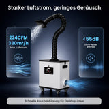 Monport 260W Laserrauchabsauganlage mit 4-stufigem Filtersystem – Für CO₂- und Faserlaser-Graviermaschinen