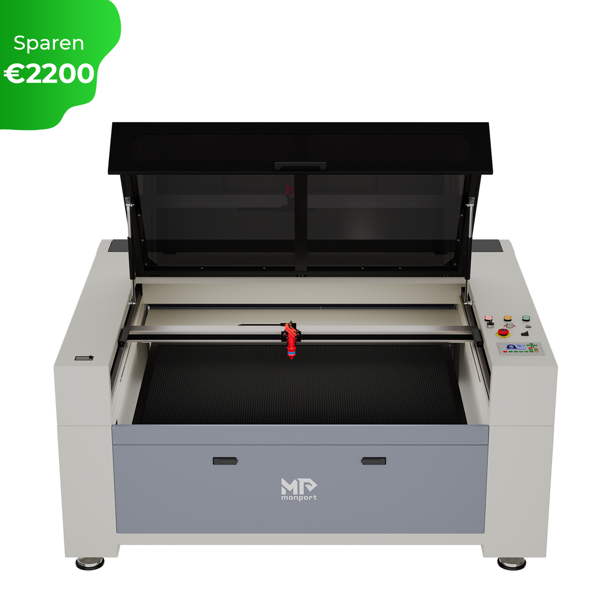 Monport 130W CO2 Eingebaut Wasserkühlsystem Laser Graviermaschine & Cutter mit (1300 x 900mm) Gravurfläche