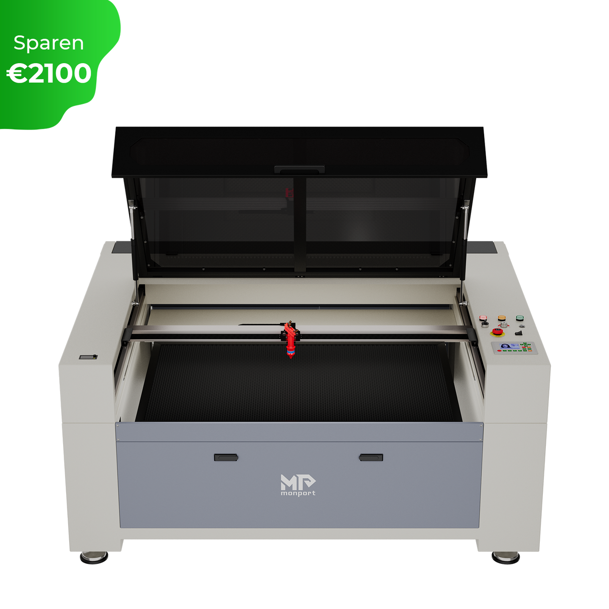 Monport 150W CO2 Eingebaut Wasserkühlsystem Laser Graviermaschine & Cutter mit (1600x 1000mm) Gravurfläche