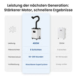 Monport 400W Laserrauchabsauganlage mit 8-stufigem Filtersystem – Für CO₂-Lasergravier- und Schneidemaschinen