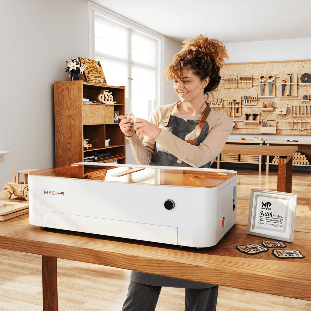 Monport Mega S – Upgrade der Mega-Serie: 70W CO₂ Lasergravier- und Schneidemaschine mit intelligenter Präzision