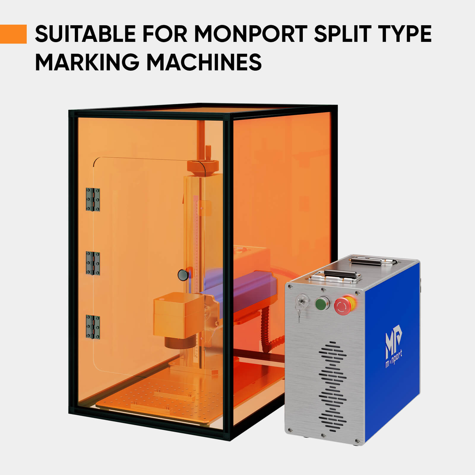 Monport Lasergravierergehäuse für geteilten und integrierten Faserlaser
