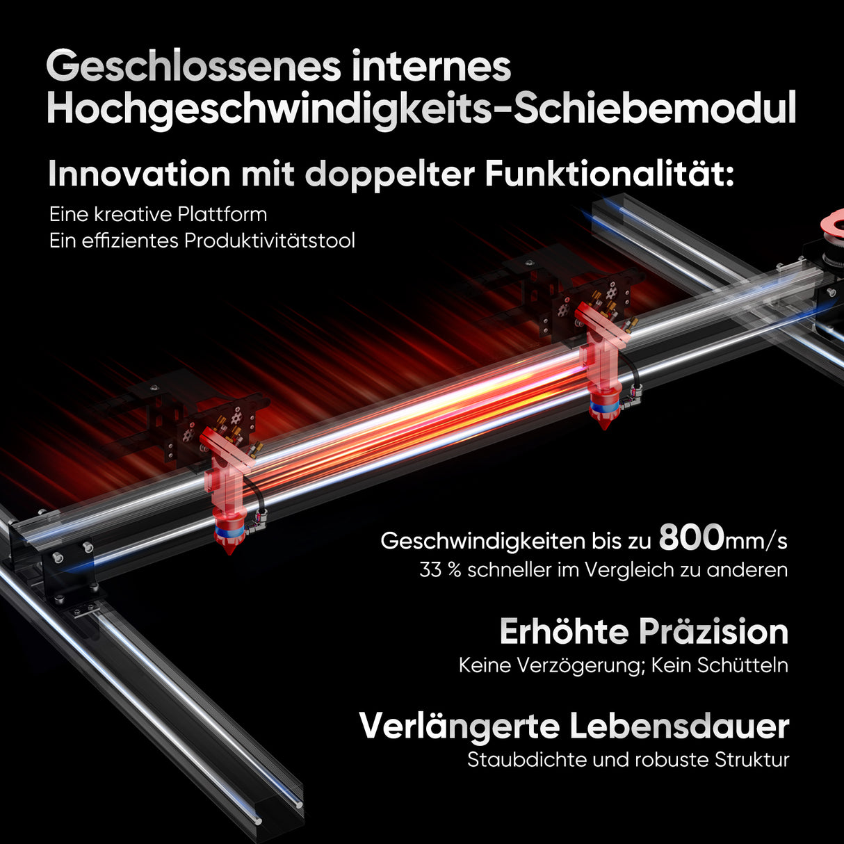 Monport 80W CO2 Laser Graviermaschine & Cutter (500x700mm) mit Autofokus