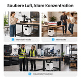 Monport 400W Laserrauchabsauganlage mit 8-stufigem Filtersystem – Für CO₂-Lasergravier- und Schneidemaschinen