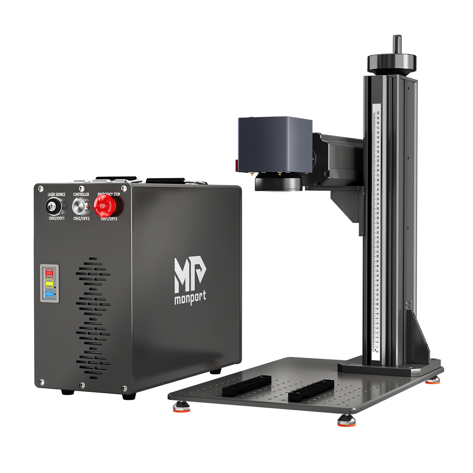 Monport GT 30W Getrennter Faserlaser-Gravier- und Markiermaschine mit Autofokus (150 mm × 150 mm) – Gerät