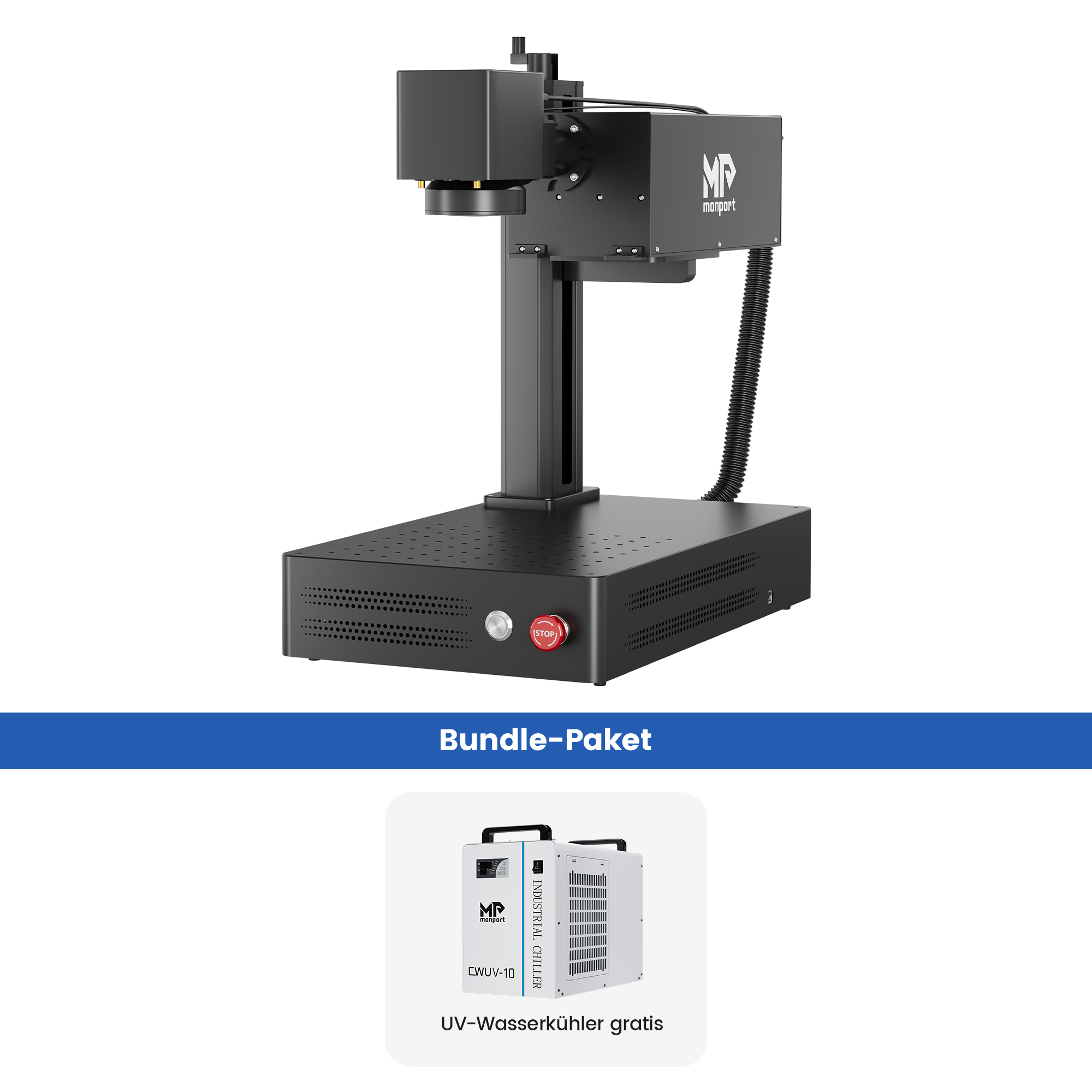 Monport 10W UV-Beschriftungslaser – Präzise UV-Lasergravur für vielfältige Materialien