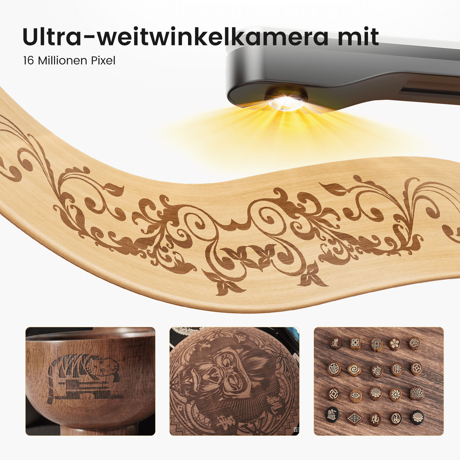 Monport MEGAS 70W CO2 Lasergravier- und Laserschneiden maschine – Intelligente Präzision, Desktop Lasergravur 