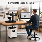 Monport 400W Laserrauchabsauganlage mit 8-stufigem Filtersystem – Für CO₂-Lasergravier- und Schneidemaschinen