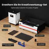 Monport Reno45 Pro Vision 45W Desktop CO₂-Lasergravierer und -Schneider (16" x 12") mit 8MP HD-Kamera, Assistierter Autofokus-Unterstützung und integrierter Wasserkühlung