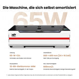 Monport Reno65 Pro Vision 65W Desktop CO₂ Lasergravierer & Laserschneider (24" x 16") mit 8MP HD-Kamera, magnetischem Autofokus und integriertem Wasserkühlsystem
