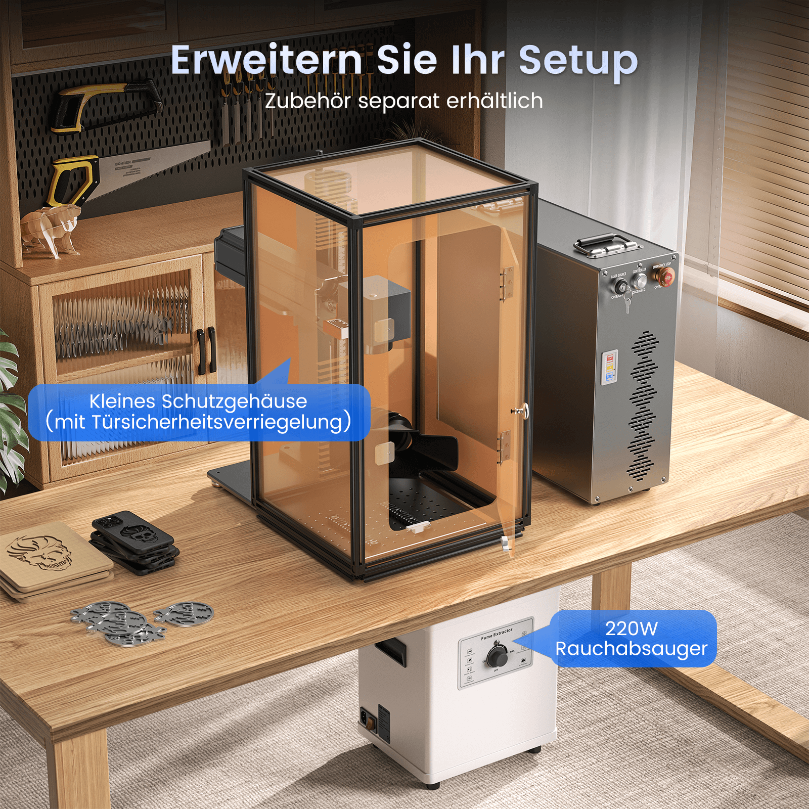 Monport GT 200W Split MOPA & Autofokus-Faserlaser-Gravierer & Farbemarkierungsmaschine