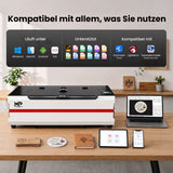 Monport Reno45 Pro Vision 45W Desktop CO₂-Lasergravierer und -Schneider (16" x 12") mit 8MP HD-Kamera, Assistierter Autofokus-Unterstützung und integrierter Wasserkühlung