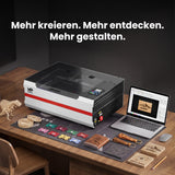 Monport Reno45 Pro Vision 45W Desktop CO₂-Lasergravierer und -Schneider (16" x 12") mit 8MP HD-Kamera, Assistierter Autofokus-Unterstützung und integrierter Wasserkühlung