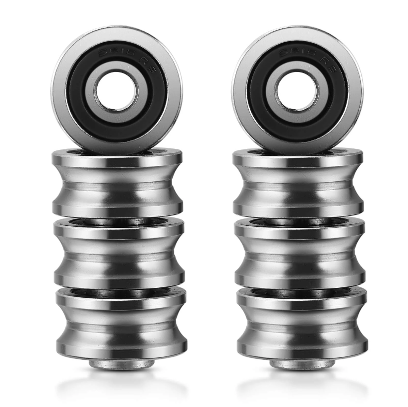 Monport Führungsschiene mit Kugellager, 4 Stück für 40W-150W CO₂-Lasergraviermaschine (5mm×17mm×8mm)