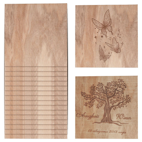 Monport ausgewältes Paulownia-Sperrholz für Lasergravierer und -schneider, DIY-Basteln