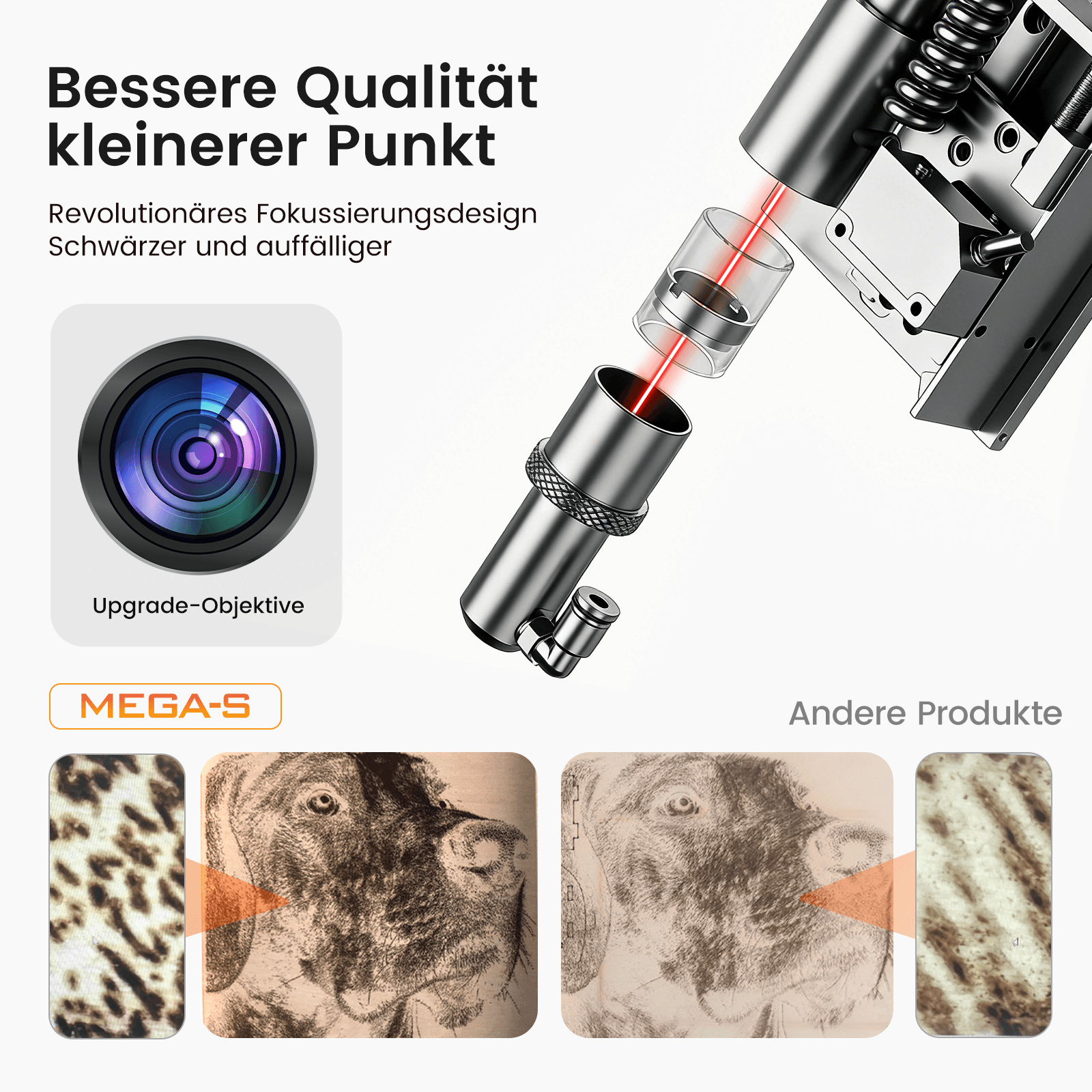Monport MEGAS 70W CO2 Lasergravier- und Laserschneiden maschine – Intelligente Präzision, Desktop Lasergravur 