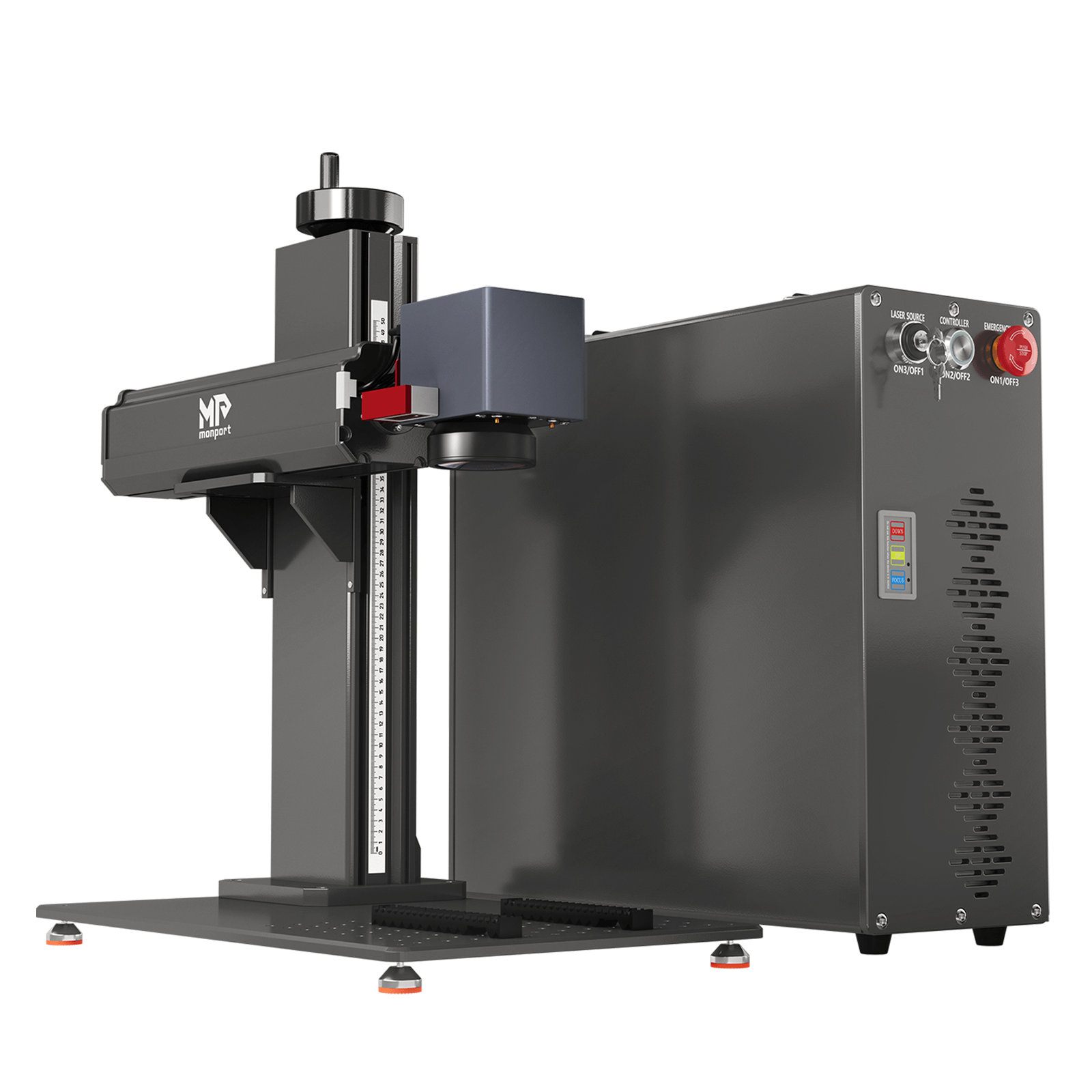 Monport GT 200W Split MOPA & Autofokus-Faserlaser-Gravierer & Farbemarkierungsmaschine