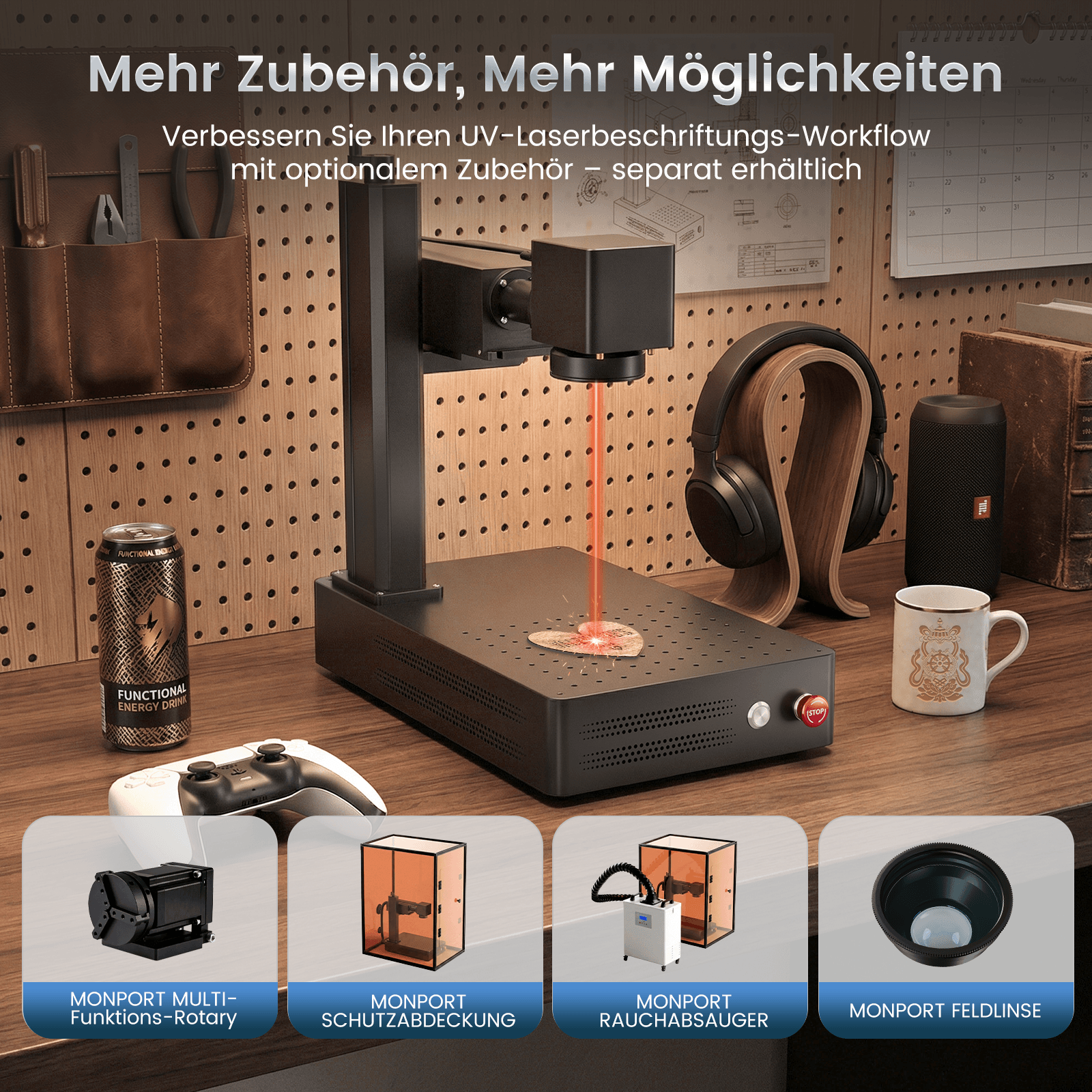 Monport 6W UV-Laser-Graviermaschine & Markiermaschine
