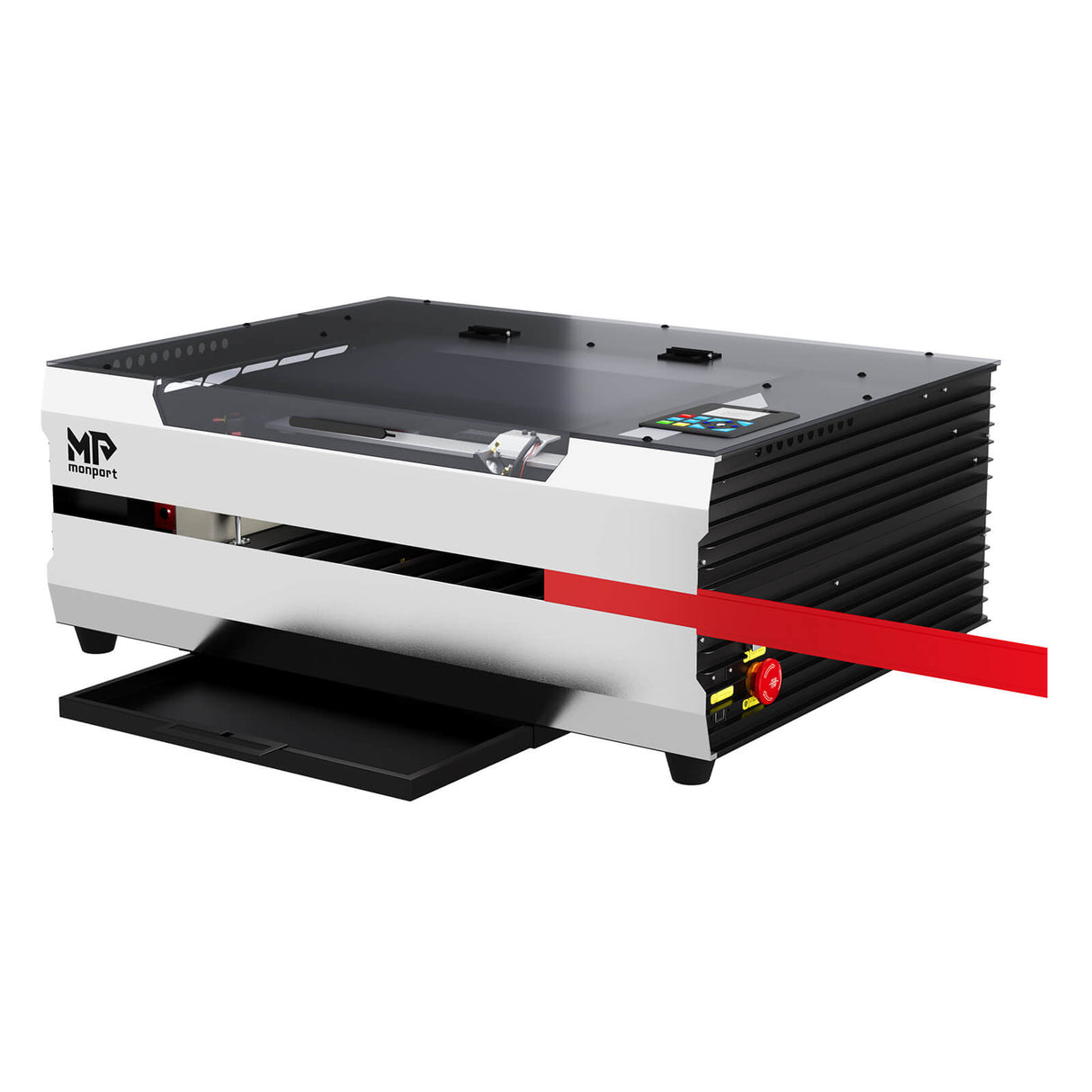 Monport Reno45 Pro 45W Desktop CO2-Lasergravierer und -schneider (16" x 12") mit brandneuem Assistierter Autofokus