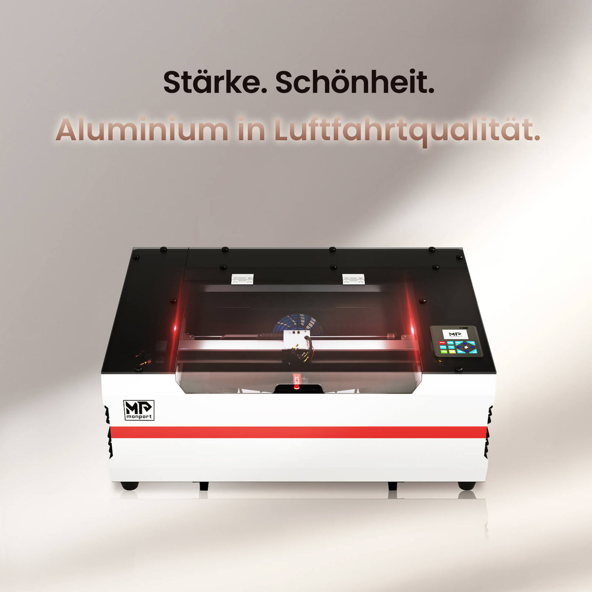 Monport Reno45 Pro 45W Desktop CO2-Lasergravierer und -schneider (16" x 12") mit brandneuem Assistierter Autofokus