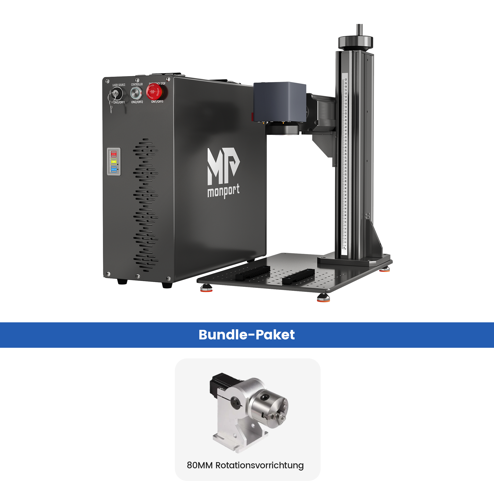 Monport GT 200W Split MOPA & Autofokus-Faserlaser-Gravierer & Farbemarkierungsmaschine