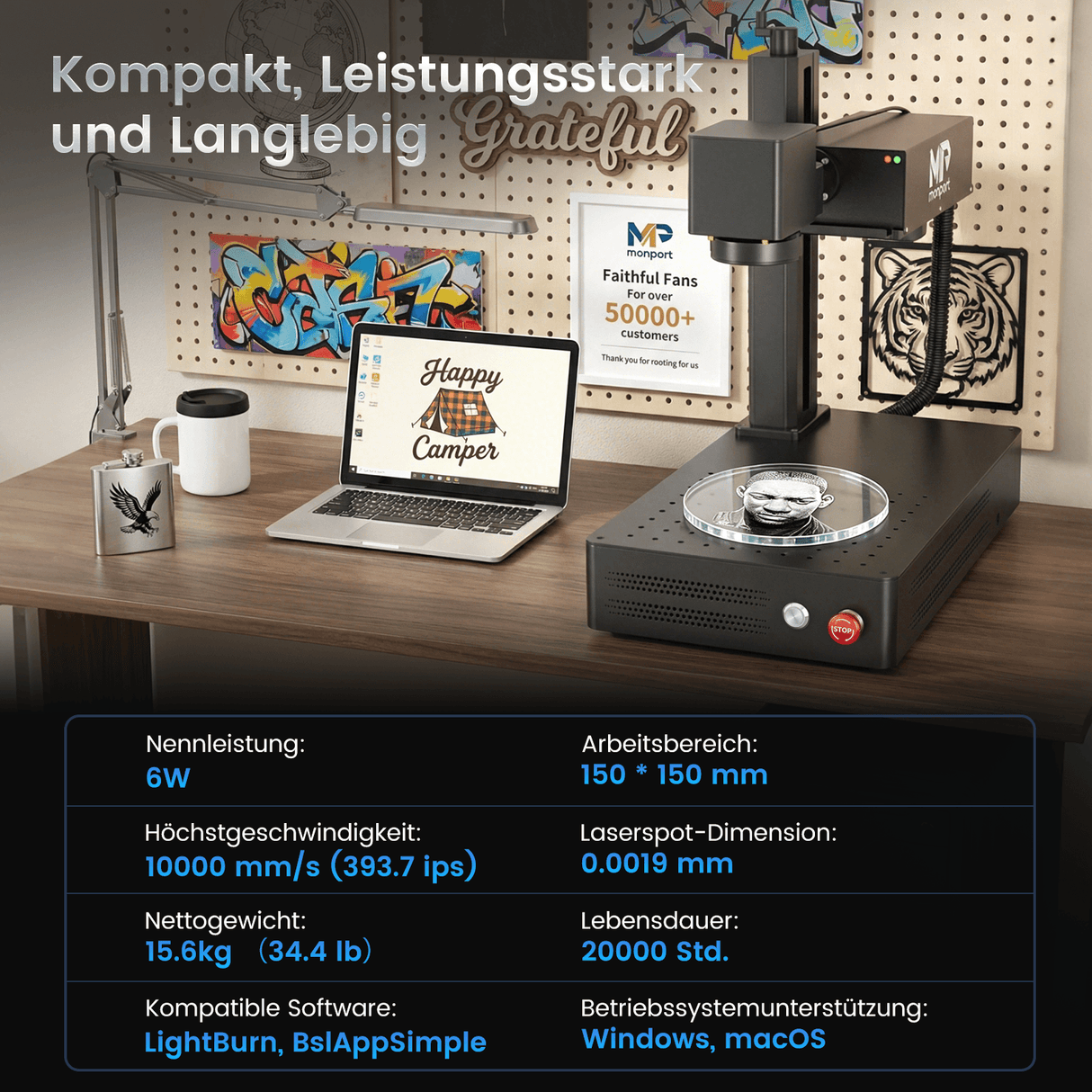 Monport GM 6W UV-Laser-Graviermaschine & Markiermaschine