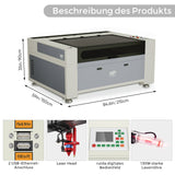 Monport 130W CO2 Eingebaut Wasserkühlsystem Laser Graviermaschine & Cutter mit (1300 x 900mm) Gravurfläche