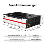 Monport Reno65 Pro Vision 65W Desktop CO₂ Lasergravierer & Laserschneider (24" x 16") mit 8MP HD-Kamera, magnetischem Autofokus und integriertem Wasserkühlsystem