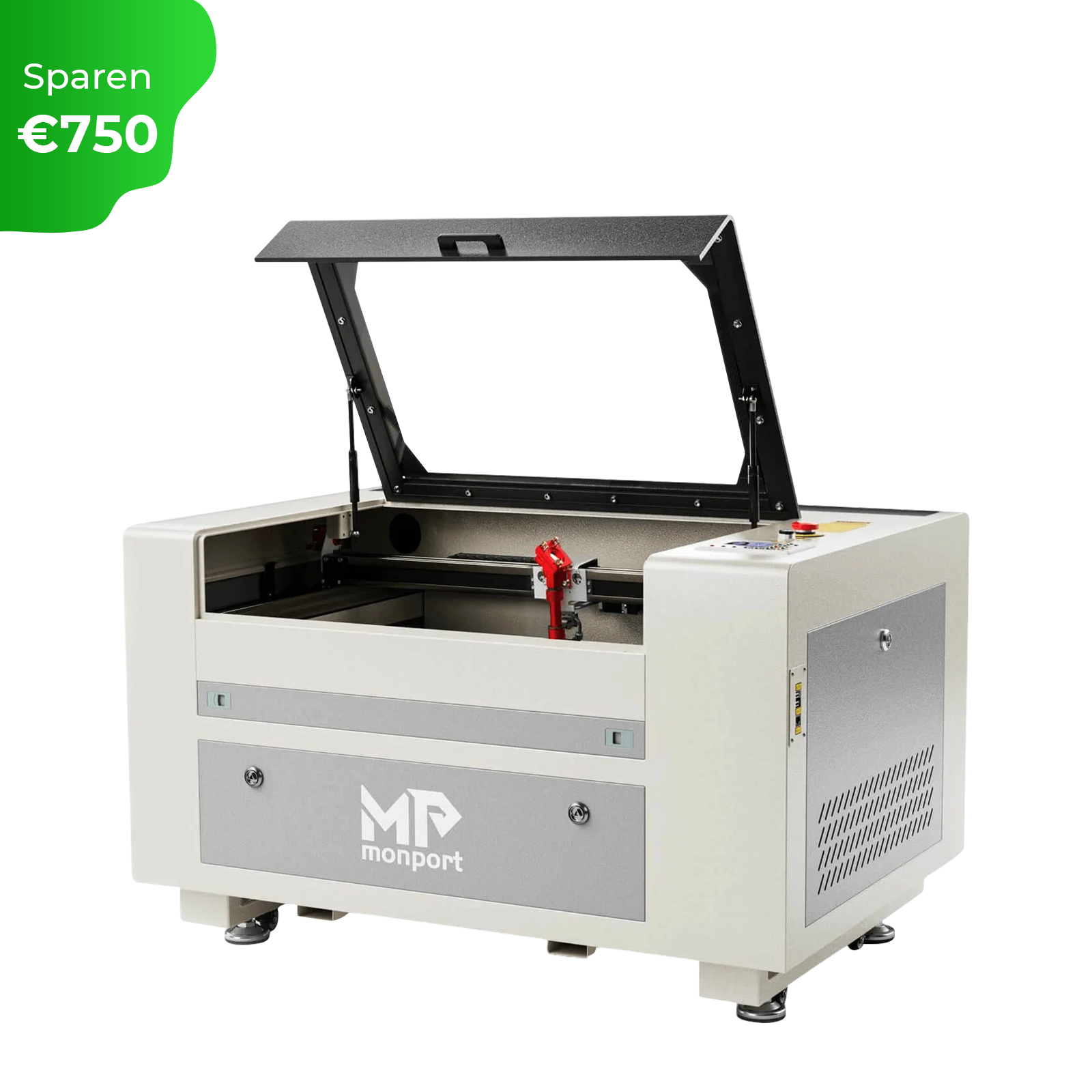Monport 60W CO2 Laser Graviermaschine & Cutter (600 x 400mm) Gravurfläche mit Autofokus