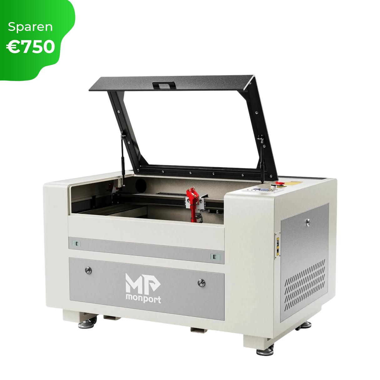 Monport 60W CO2 Laser Graviermaschine & Cutter (600 x 400mm) Gravurfläche mit Autofokus