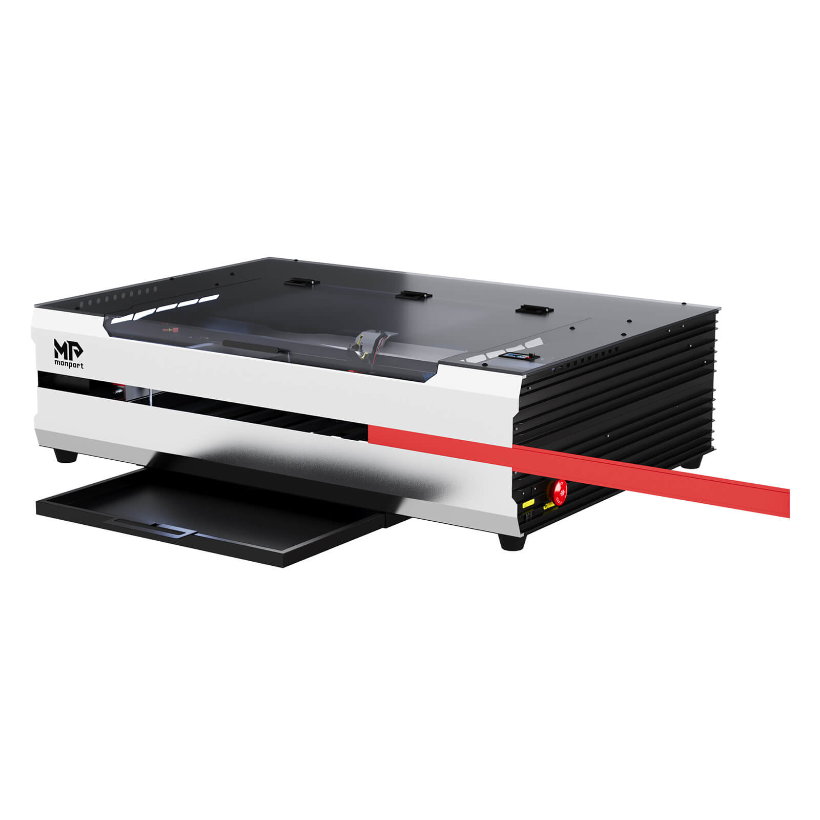 Monport Reno 65W Desktop CO2 Lasergravierer & Schneidegerät (24“X 16“) mit brandneuem Assistierter Autofokus