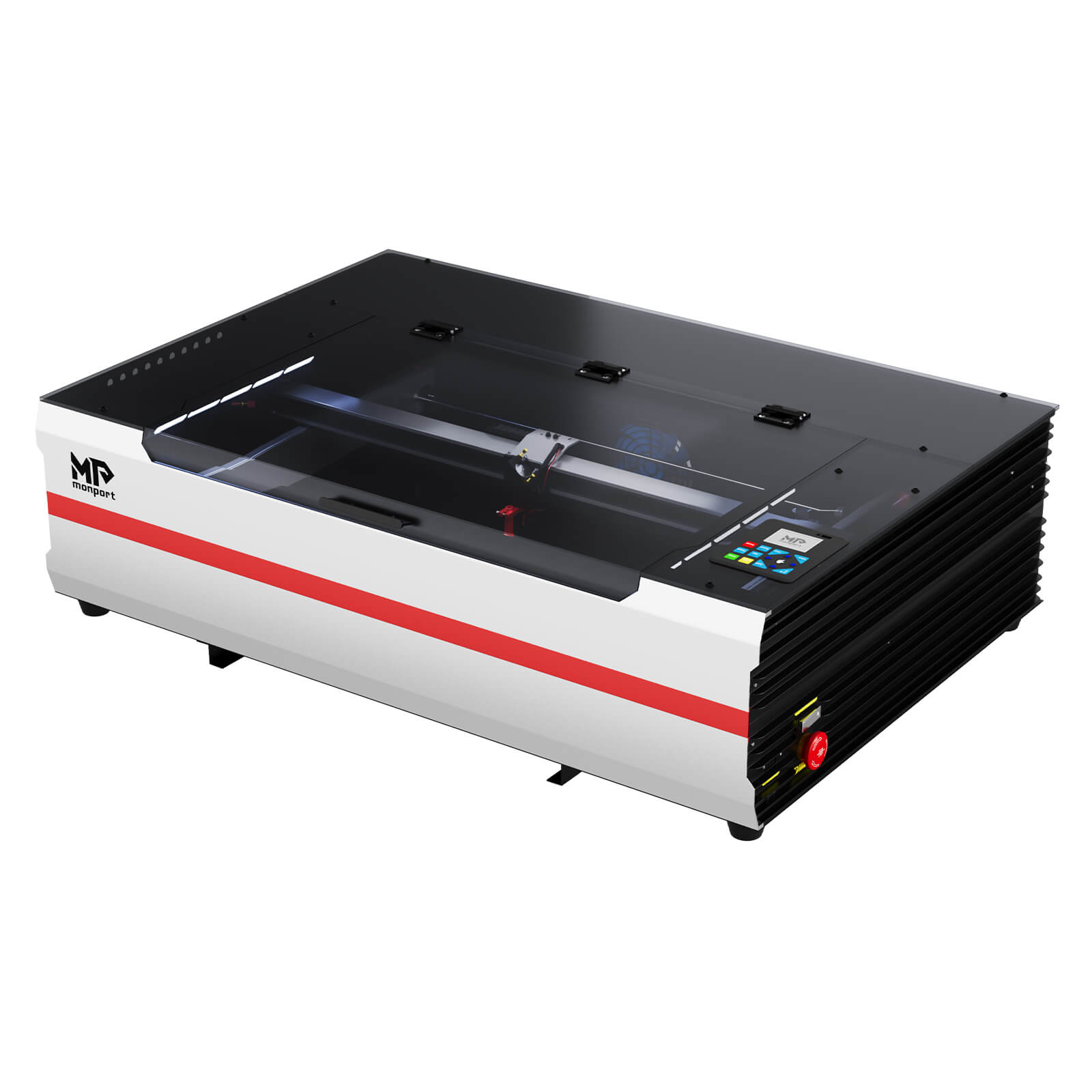 Monport Reno65 Pro 65W Desktop CO₂-Lasergravur- und Schneidemaschine (600×400 mm) mit DSP-Steuerung und magnetisch unterstütztem Fokus