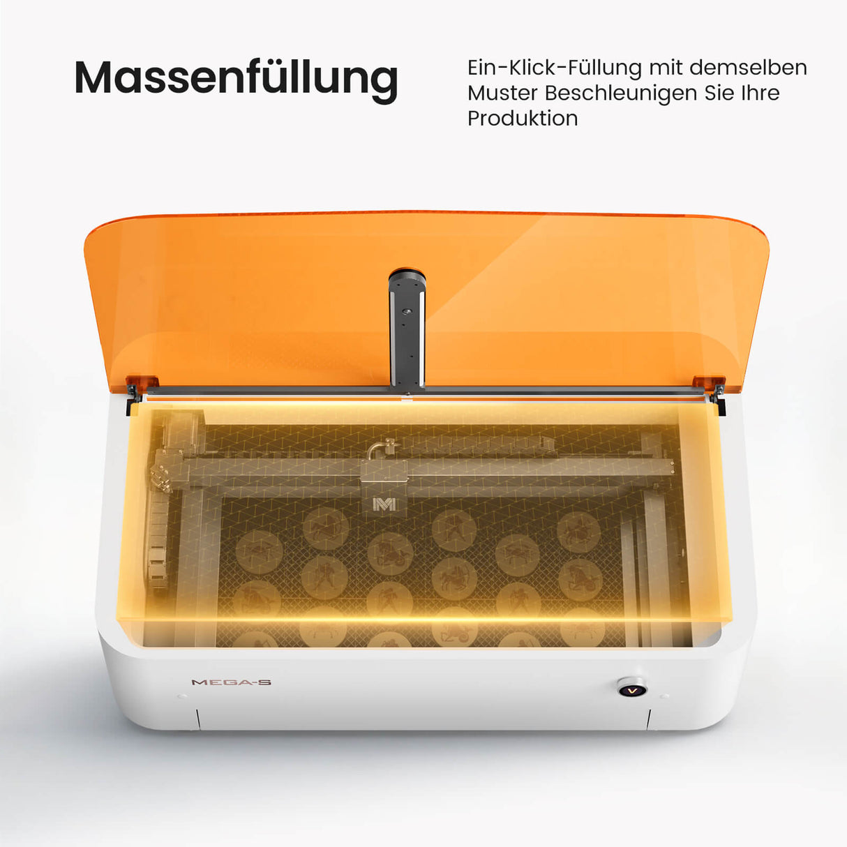 Monport MEGAS 70W CO2 Lasergravier- und Laserschneiden maschine – Intelligente Präzision, Desktop Lasergravur 