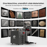 Monport GPro 60W MOPA Vision Faserlaser Maschine – Mit Vision-System für automatische Positionierung, präzise Metallgravur & Laserbeschriftung