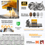 Monport AutoForge Dual-Laser Lasergraviermaschine mit 30W Faserlaser & 20W Diodenlaser – Präzise und tragbare Lasergravurmaschine