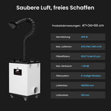 Monport 400W Laserrauchabsauganlage mit 8-stufigem Filtersystem – Für CO₂-Lasergravier- und Schneidemaschinen