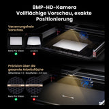 Monport Reno45 Pro Vision 45W Desktop CO₂-Lasergravierer und -Schneider (16" x 12") mit 8MP HD-Kamera, Assistierter Autofokus-Unterstützung und integrierter Wasserkühlung