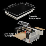 Monport 90W CO2 Laser Graviermaschine & Cutter (500x700mm) mit Autofokus und Wasserkühlung
