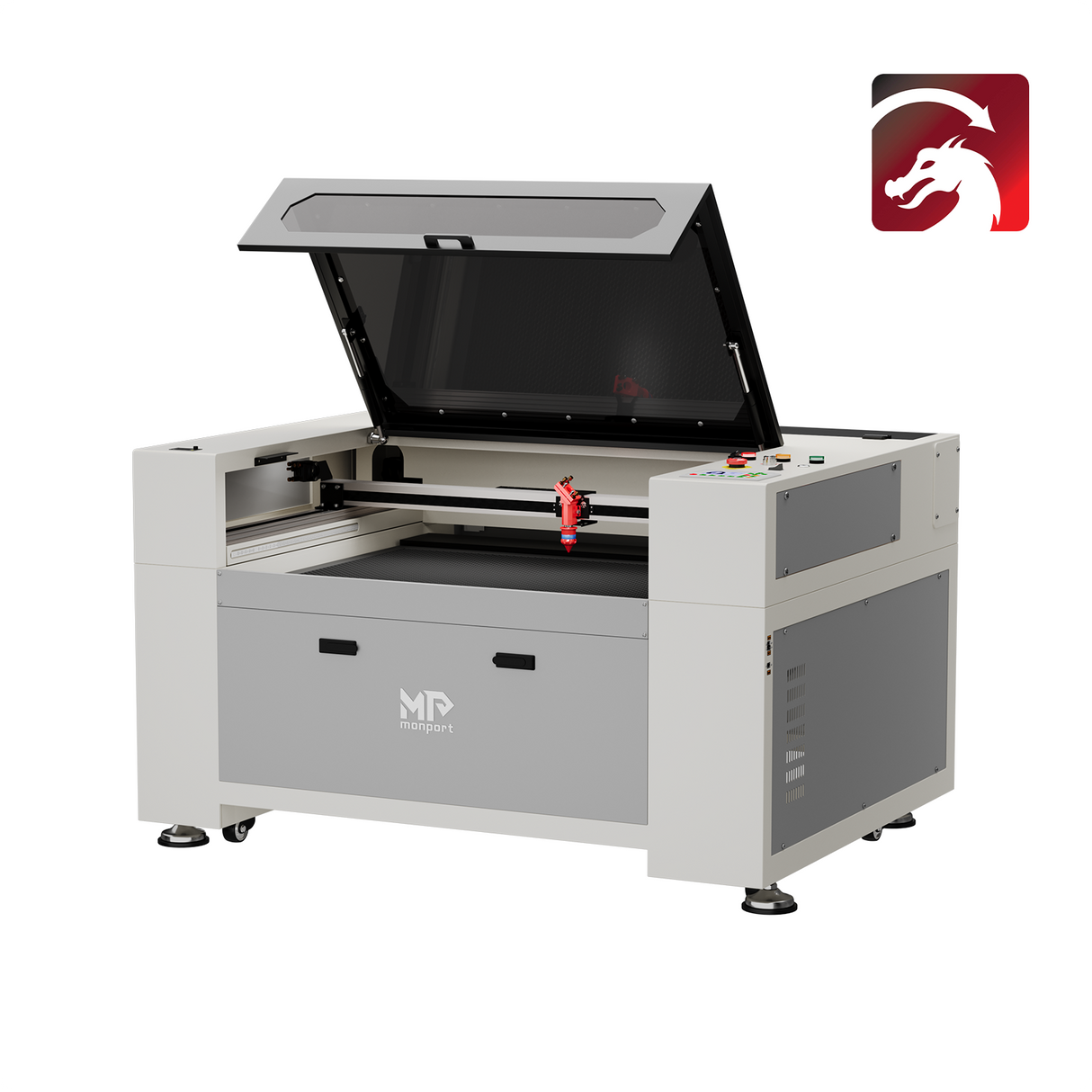 Monport 80W CO2 Eingebaut Wasserkühlsystem Laser Graviermaschine & Cutter mit (900 x 600mm) Gravurfläche