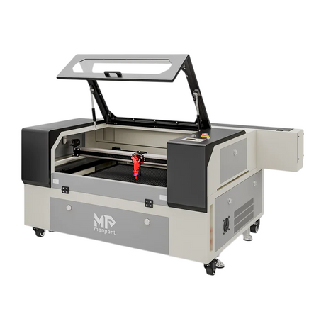 Monport 90W CO2 Laser Graviermaschine & Cutter (500x700mm) mit Autofokus und Wasserkühlung