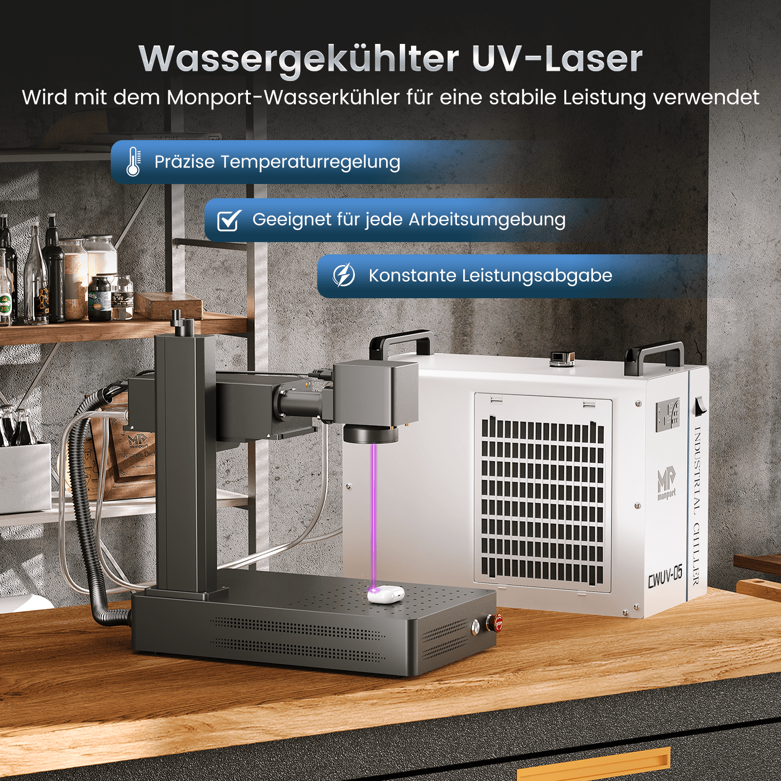 Monport 6W UV-Laser-Graviermaschine & Markiermaschine