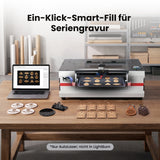 Monport Reno45 Pro Vision 45W Desktop CO₂-Lasergravierer und -Schneider (16" x 12") mit 8MP HD-Kamera, Assistierter Autofokus-Unterstützung und integrierter Wasserkühlung