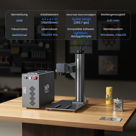 Monport GT 30W Getrennter Faserlaser-Gravier- und Markiermaschine mit Autofokus (150 mm × 150 mm) – Gerät