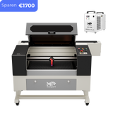 Monport 90W CO2 Laser Graviermaschine & Cutter (500x700mm) Autofokus mit Halterung und Wasserkühler