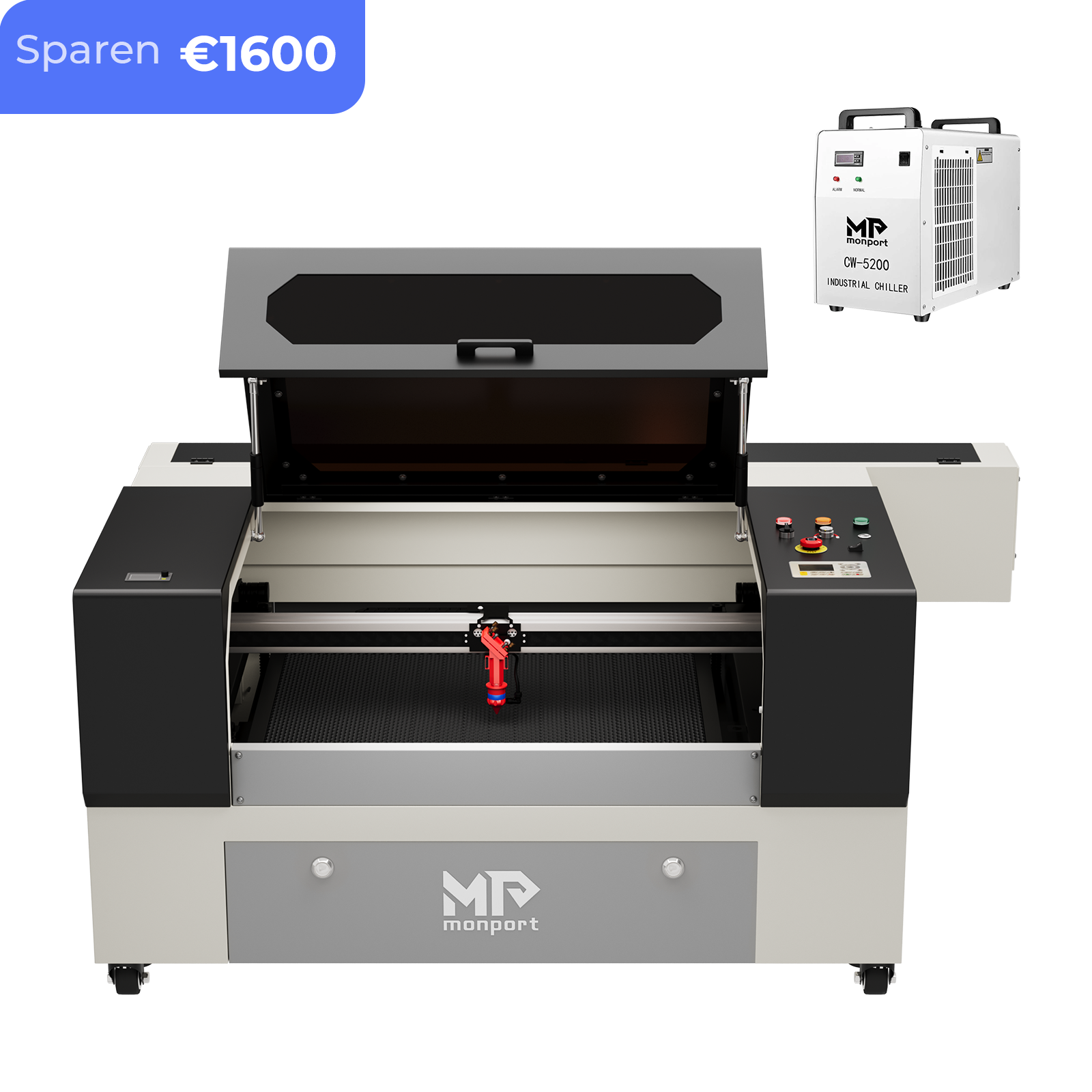 Monport 80W CO2 laser engraving machine & cutter (500x700mm) with autofocus